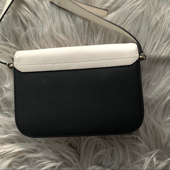 Kate Spade Black and White Leather Crossbody purse - Picture 2 of 4